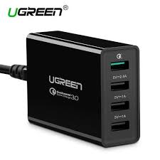 QC 3.0 Charger 34W 4-Port USB Wall Charger with Qualcomm Quick Charge 3.0