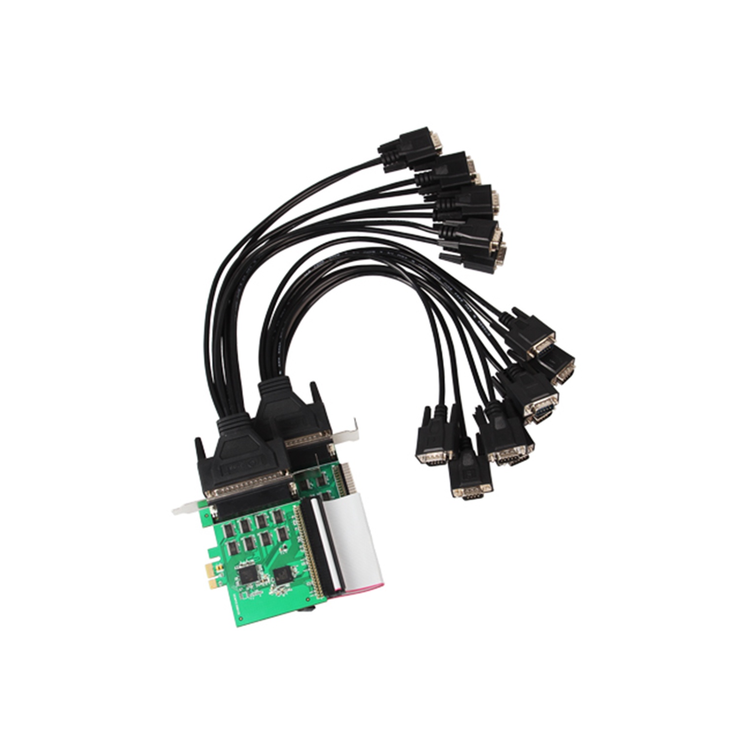 PCI-E 16-port (RS232, DB-9) Serial Controller Card with Fan-out Cable - Image 4