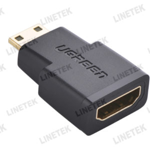 GOLD-PLATED MALE MINI HDMI TO FEMALE HDMI ADAPTER CONVERTER FOR SDTV EDTV HDTV (20101)