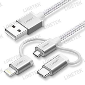 UGREEN 3-IN-1 (TYPE C/LIGHTNING/MICRO) USB CHARGING CABLE (50202)
