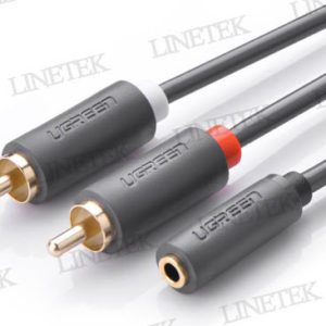 3.5MM FEMALE TO 2RCA MALE AUDIO CABLE 2M (AV124)