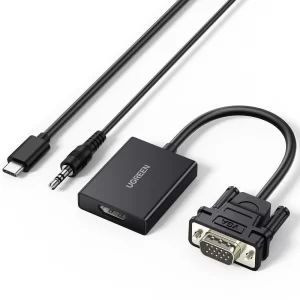 VGA Male to HDMI Female Converter Adapter, 1080P@60Hz (Not Reverse Direction)