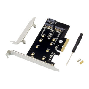 PCIe x4 M.2 B&M Key NVMe SSD Adapter AI-DA202N 2P